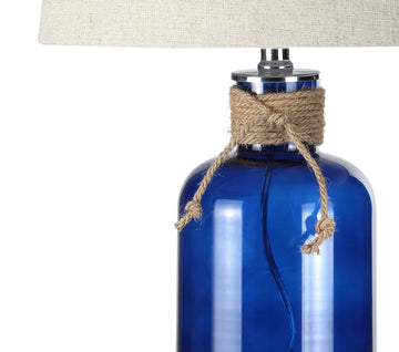 Azure 23.5" Glass Bottle LED Table Lamp - JONATHAN Y